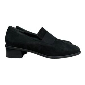 Theresia‎ Celeste Ida Loafer Black Nubuck Leather Block Heel Women Size UK6.5